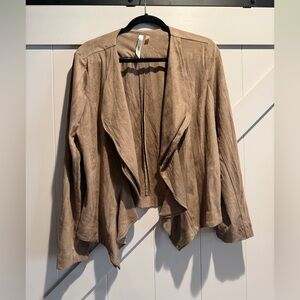 Tan Women's Draped Jacket